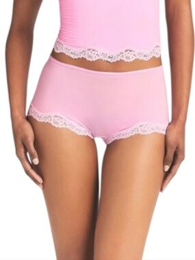 SKIMS Fits Everybody Lace Pink Boy Shorts